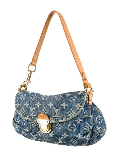 louis vuitton denim mini pleaty bag|louis vuitton denim bag price.